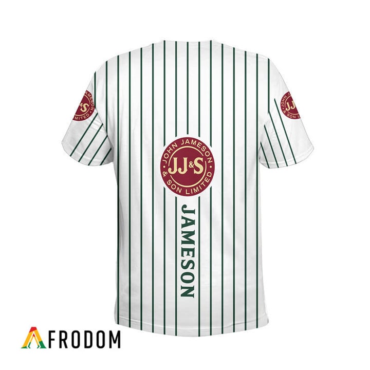 Jameson White Green Striped 3d T-shirt, Jameson Whiskey All Over Printed 3d T-shirt, Jameson Whiskey Unisex 3d T-shirt