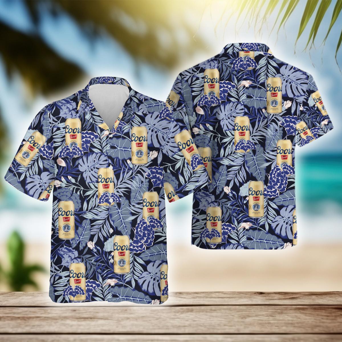 Tropical Leaves Pattern Coors Banquet Beer Hawaiian Shirt, Coors Banquet Beer Aloha Summer Beach Shirts, Coors Banquet Button Down Hawaiian Shirt
