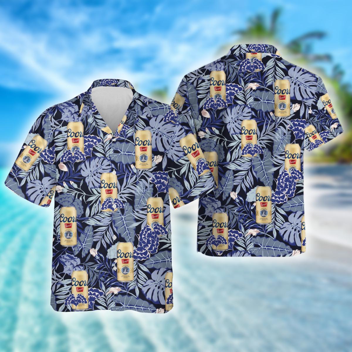Tropical Leaves Pattern Coors Banquet Beer Hawaiian Shirt, Coors Banquet Beer Aloha Summer Beach Shirts, Coors Banquet Button Down Hawaiian Shirt