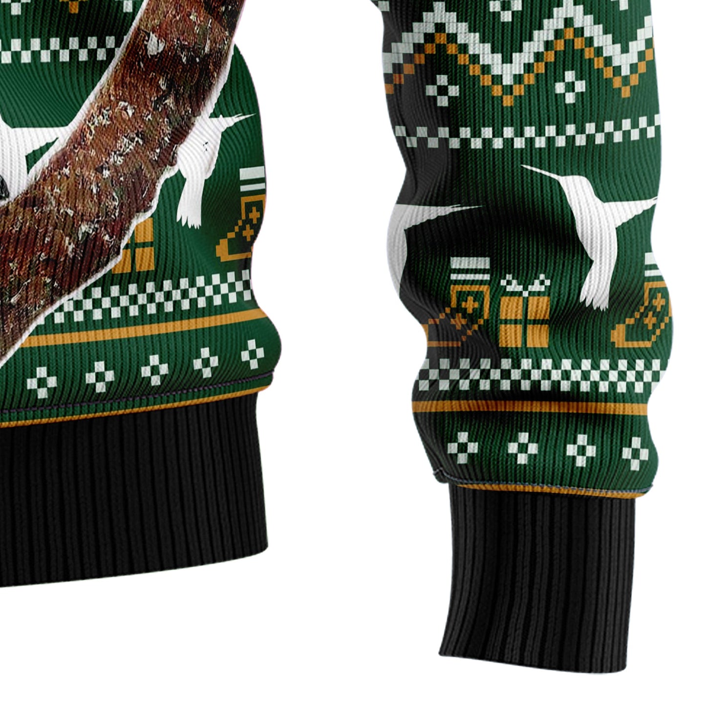 Christmas Hummingbird Family Ugly Christmas Sweater, Santa Hummingbirds Christmas Ugly Sweater, Hummingbird Aop Crewneck Knitted Ugly Sweater