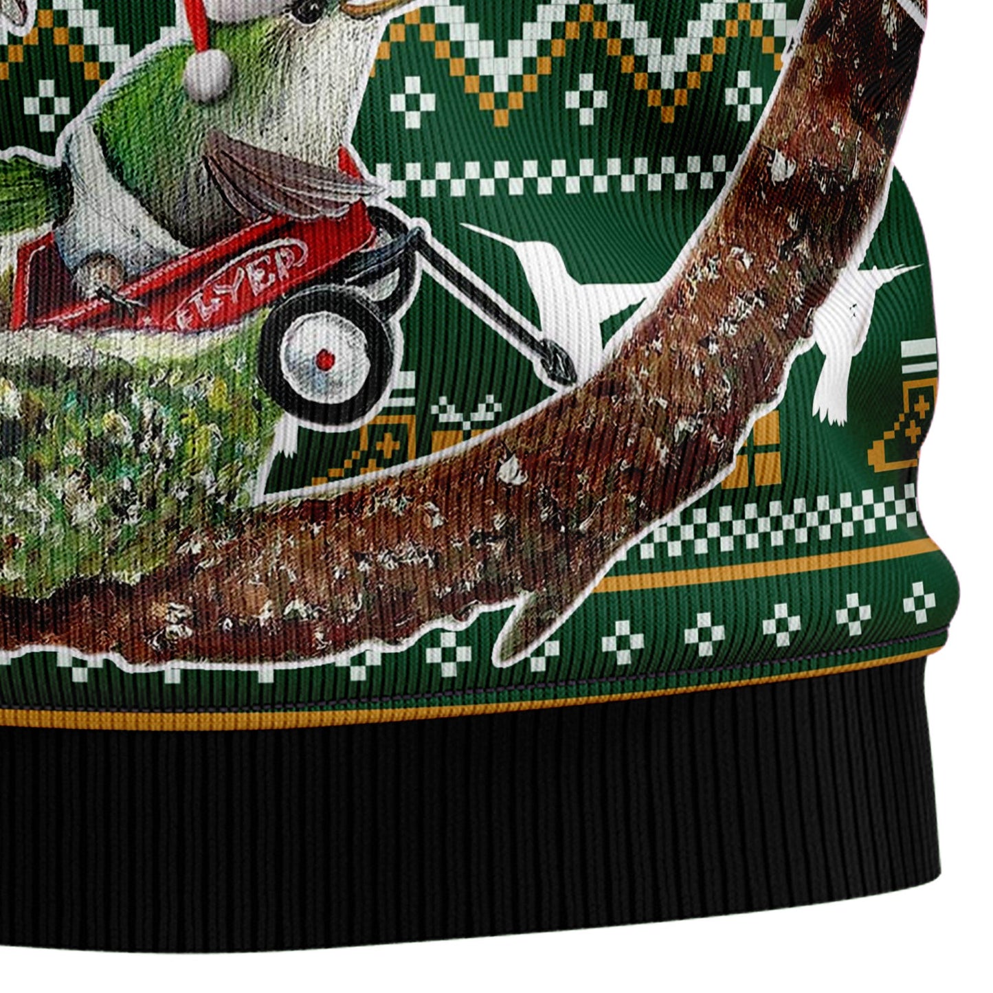 Christmas Hummingbird Family Ugly Christmas Sweater, Santa Hummingbirds Christmas Ugly Sweater, Hummingbird Aop Crewneck Knitted Ugly Sweater