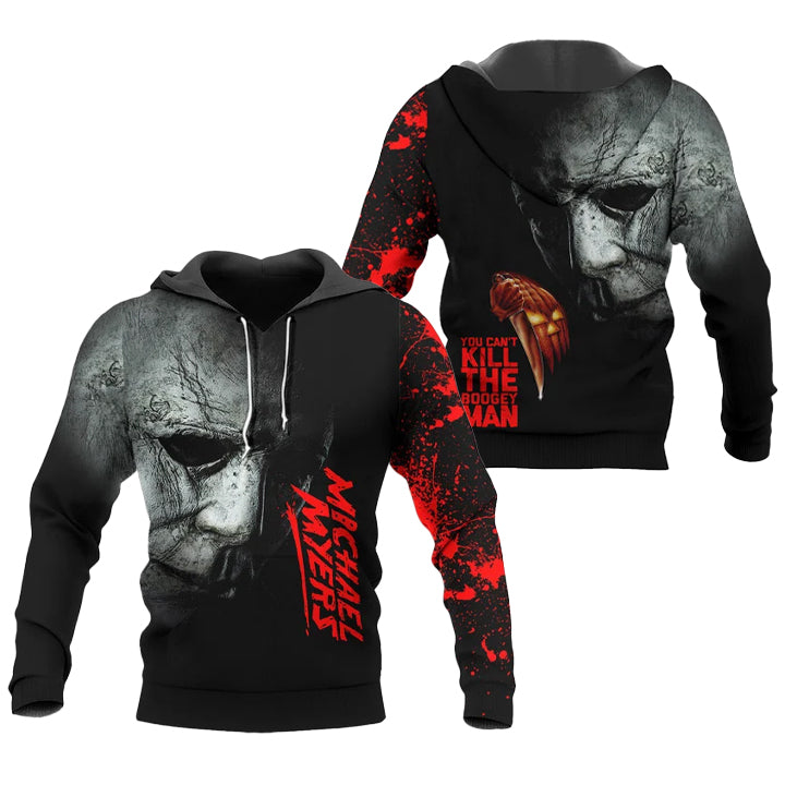 Halloween Scary Michael Myers 3d Hoodie, Michael Myers Pullover Hooded Sweatshirts, Horror Character Michael Myers 3d Printed Hoodies