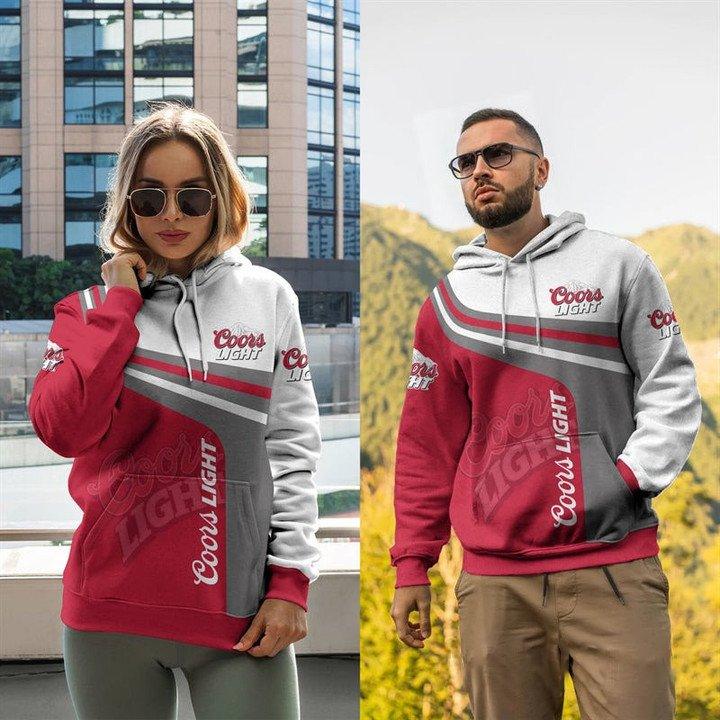 Coors Light Brand Logo All Over Print Hoodie For Men Women, Coors Light Pullover Hooded Sweatshirt, Coors Light Beer 3d Prints Unisex Zip Hoodies