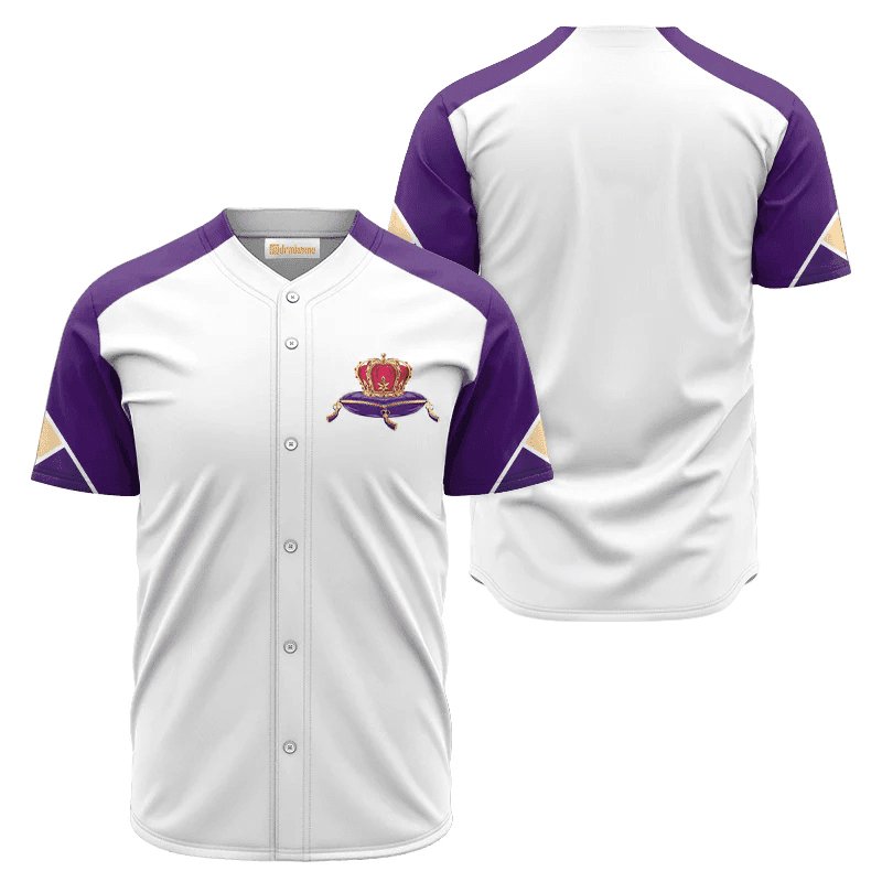 Crown Royal White And Purple Baseball Jersey Shirt, Crown Royal Logo Printed Baseball Jersey, White & Purple Crown Royal Unisex Baseball Jersey