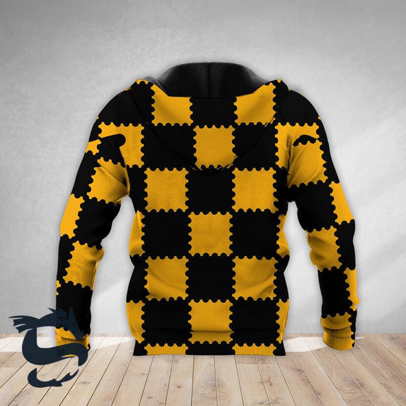 Gorgeous Gingham Bundaberg Black Yellow Hoodie, Bundaberg Logo Unisex Pullover Hooded Sweatshirt, Bundaberg Logo 3D Printed Unisex Zip Hoodie