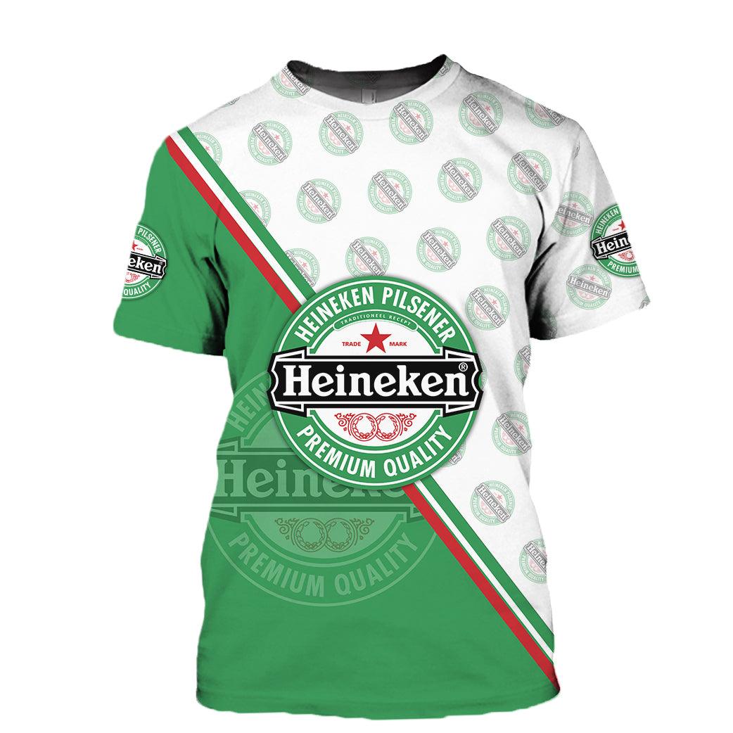 Heineken Pilsener T-shirt,heineken 3D T-shirt, Heineken Pilsener Aop T-shirt