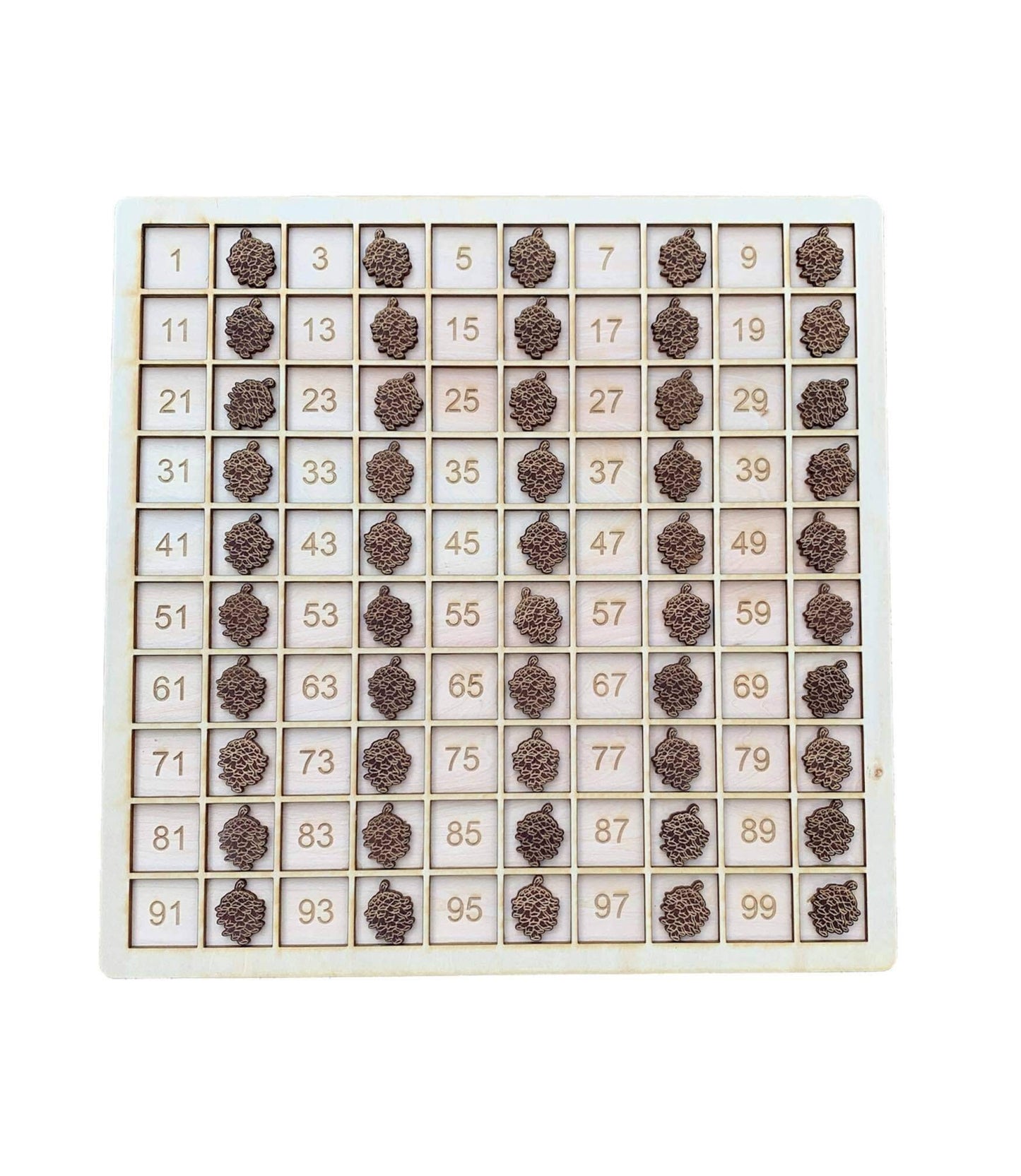 Montessori Math 100 board Set, wooden multiplication table, 100 frame, 100 board, wooden toys, educational toy, original hunderd board