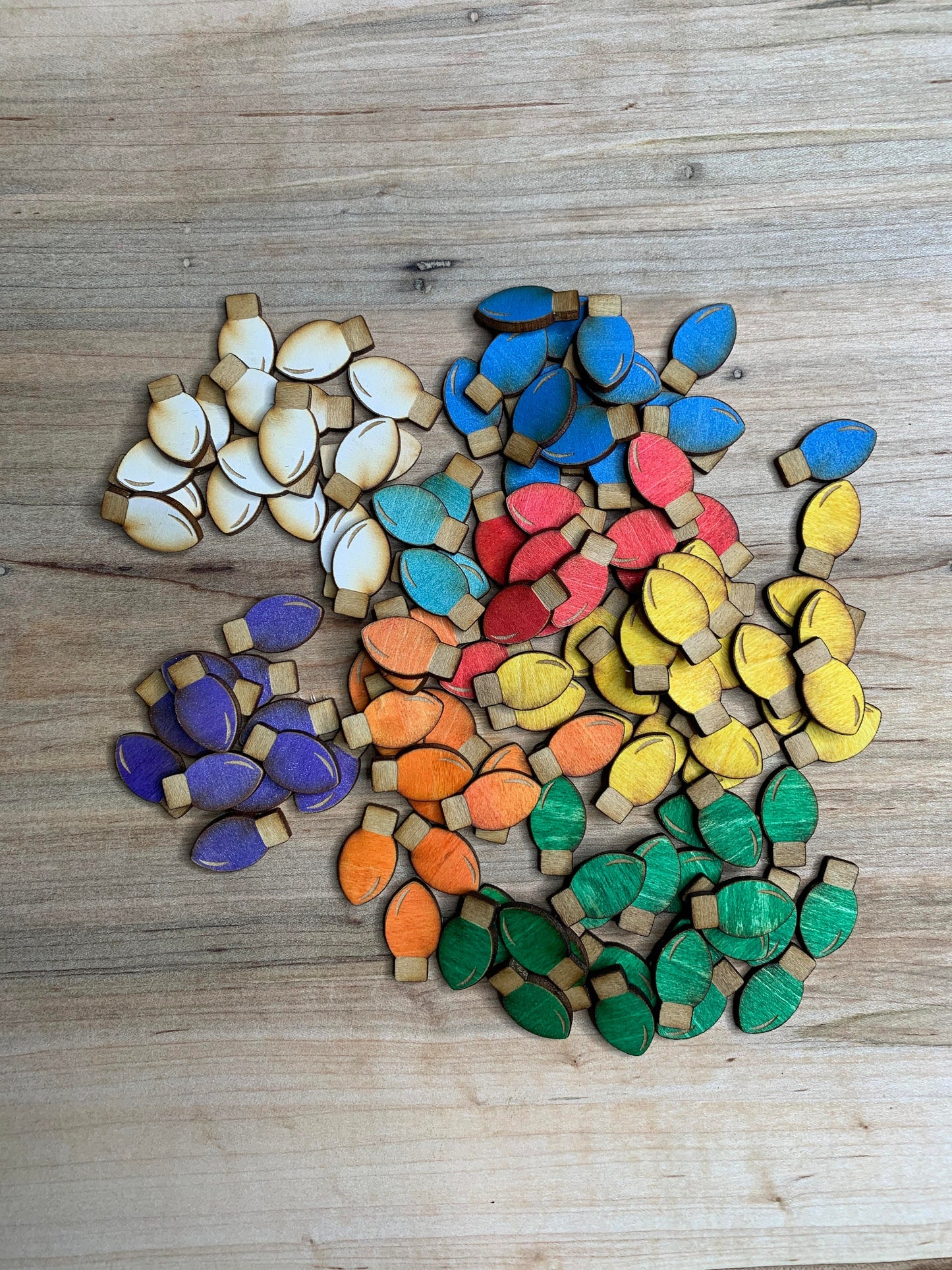 100 holiday lights math manipulatives, christmas lights sensory play fill, wooden counting tokens, 100 board counters, Hanukkah lights