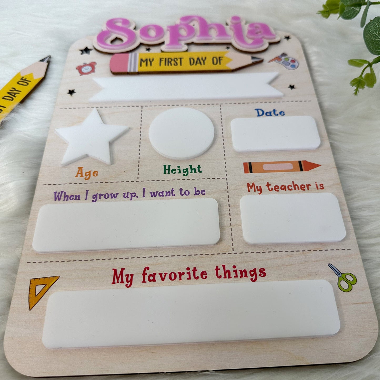 Personalized First Day Of School Sign 2025, First Day Of Kindergarten Sign, 1st Day Of Preschool, Back To School Sign, First And Last Day