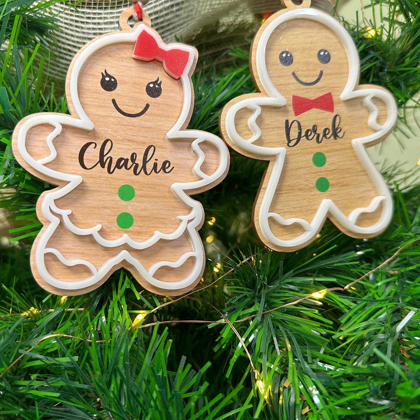 Personalized Gingerbread Christmas Ornament, 3d Customized Cookie Ornament Gift For Christmas, Custom Gingerbread Ornament Kids Ornaments