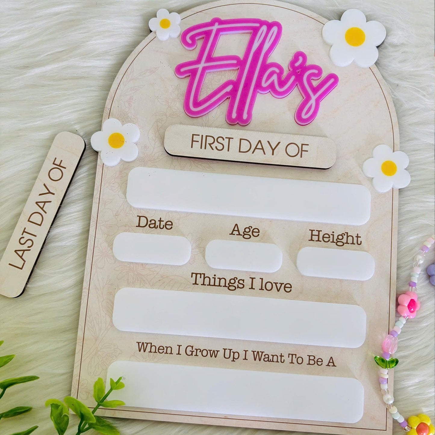 First & Last Day Of School Interchangeable Sign, First Day Of School Sign, School Photo Props, Back To School Sign
