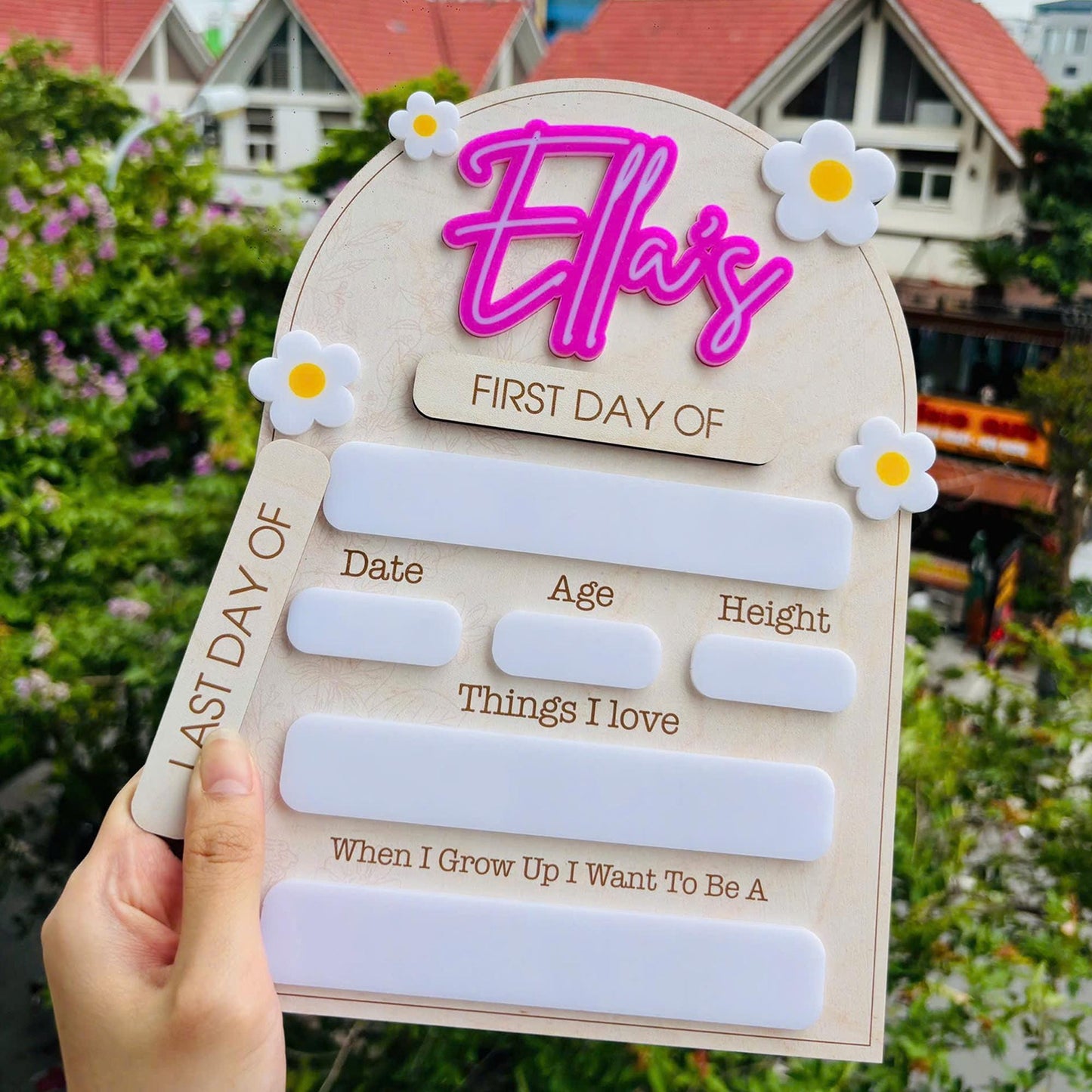 First & Last Day Of School Interchangeable Sign, First Day Of School Sign, School Photo Props, Back To School Sign