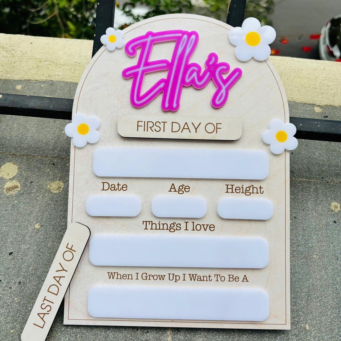 First & Last Day Of School Interchangeable Sign, First Day Of School Sign, School Photo Props, Back To School Sign