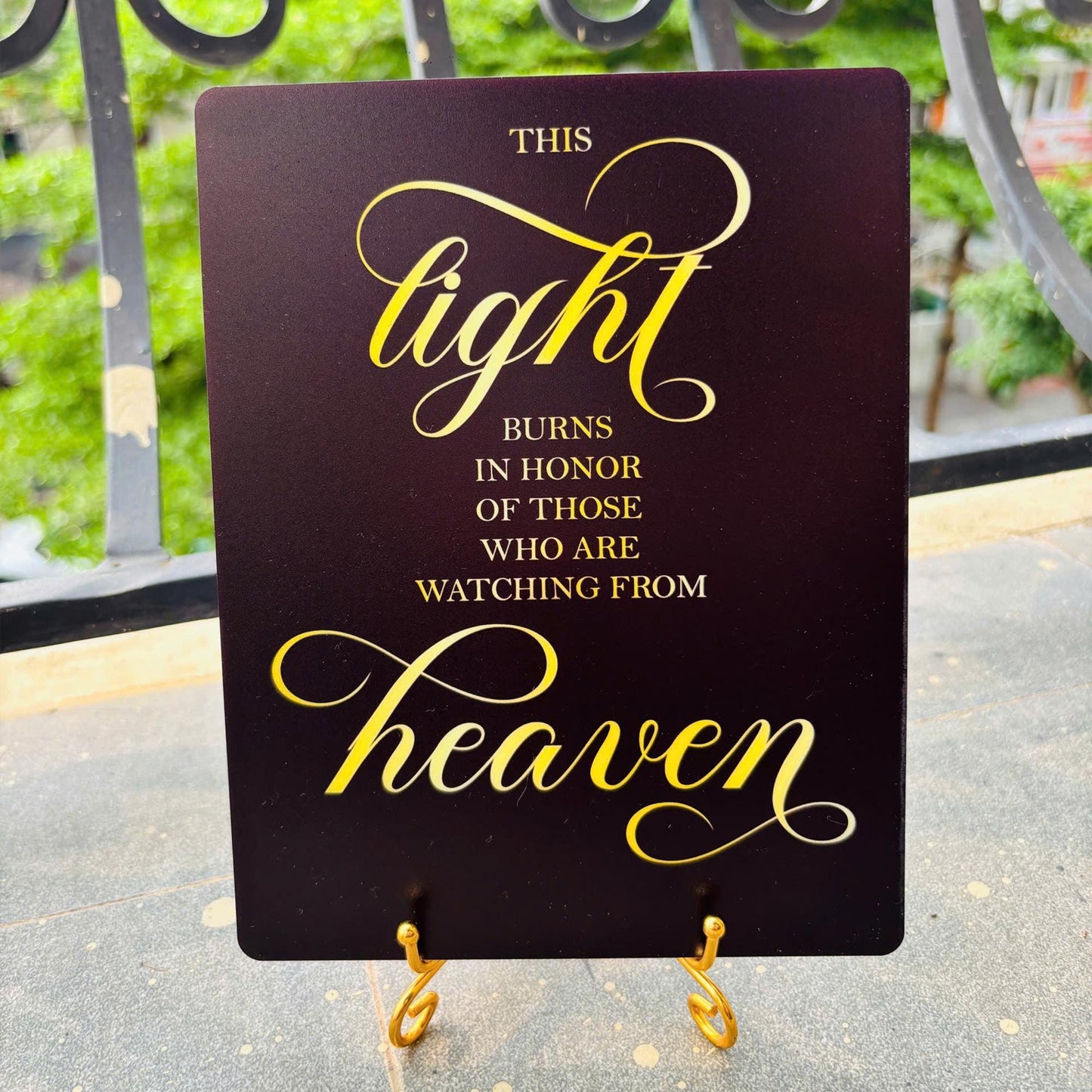 This Light Burns Wedding Acrylic Sign, Memorial In Loving Memory, Personalized Memorial Plaque