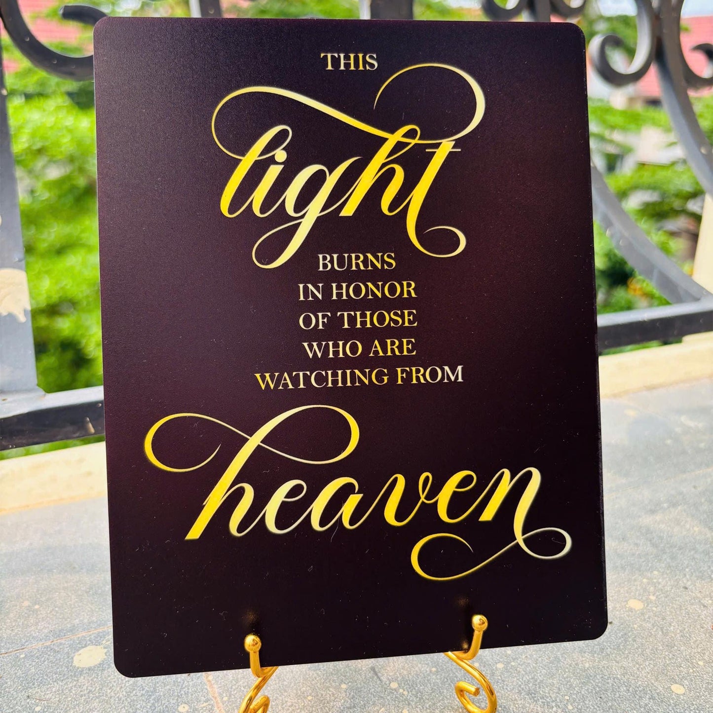 This Light Burns Wedding Acrylic Sign, Memorial In Loving Memory, Personalized Memorial Plaque