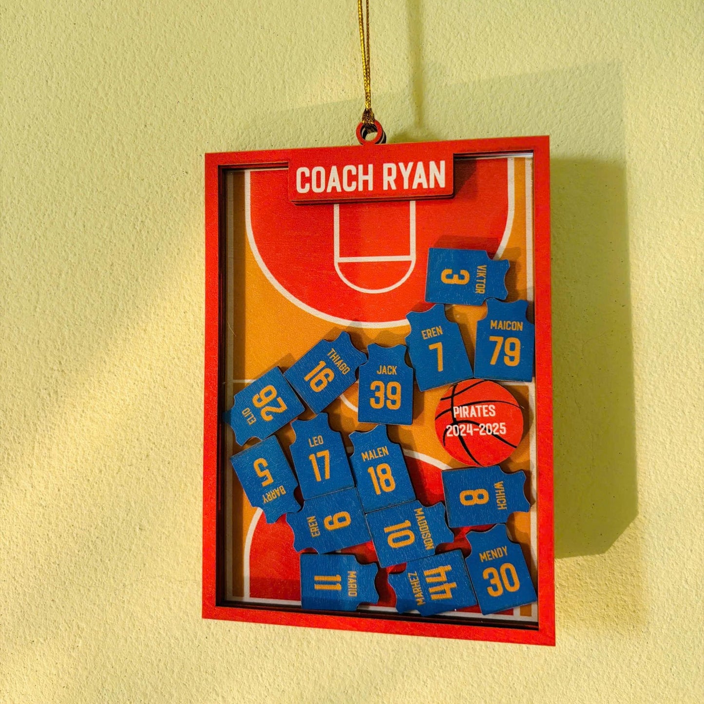 Personalized Basketball 4d Shaker Ornament, Custom Jersey's Name & Number, Basketball Players Ornament, Gift For Christmas
