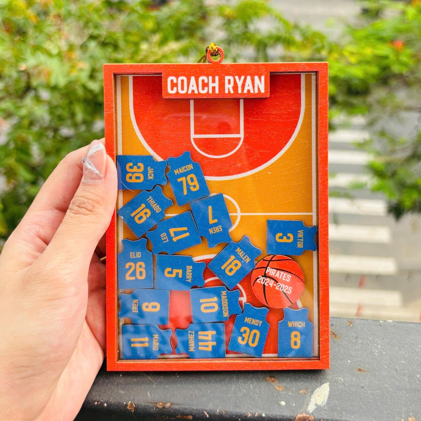 Personalized Basketball 4d Shaker Ornament, Custom Jersey's Name & Number, Basketball Players Ornament, Gift For Christmas