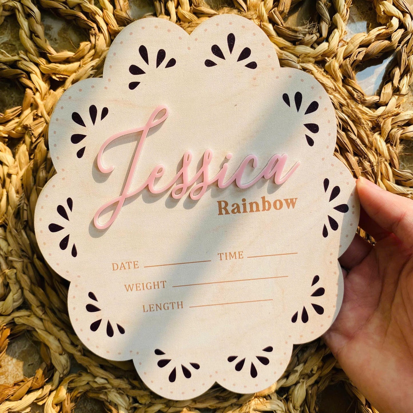Custom Baby Announcement Sign, Birth Stats Sign, Birth Announcement Gift, 3d Baby Name Sign, Baby Sign