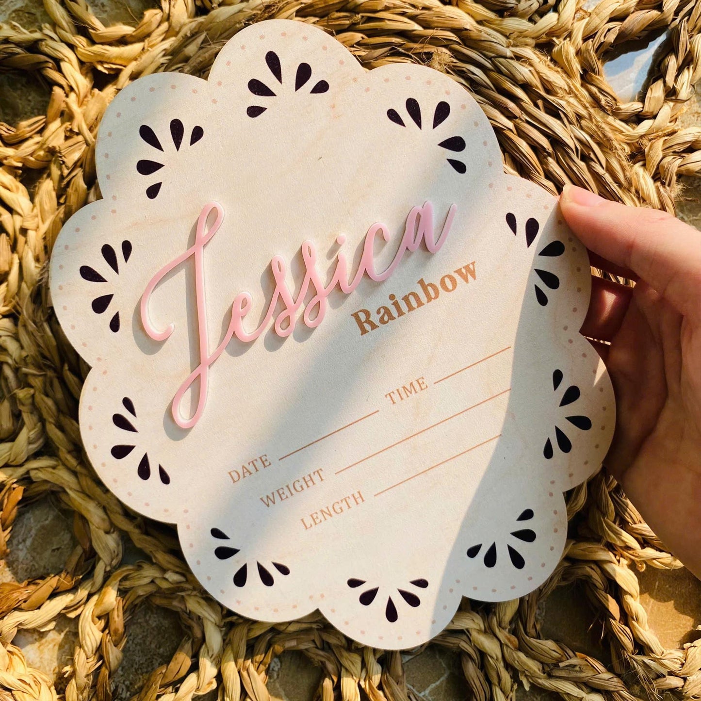 Custom Baby Announcement Sign, Birth Stats Sign, Birth Announcement Gift, 3d Baby Name Sign, Baby Sign