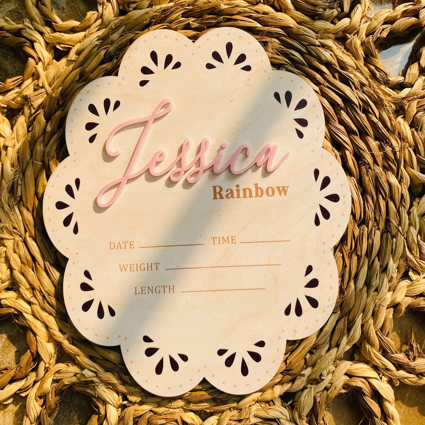 Custom Baby Announcement Sign, Birth Stats Sign, Birth Announcement Gift, 3d Baby Name Sign, Baby Sign