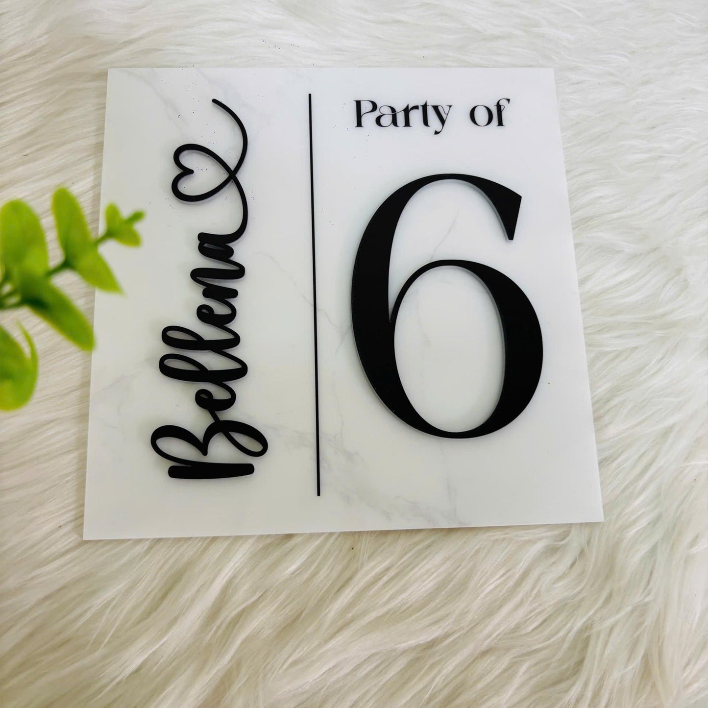 Custom Family Party Of 4, 3, 5, 6 Acrylic Sign, Personalized Farmhouse Decor Gift, Housewarming Gift With 3d Name