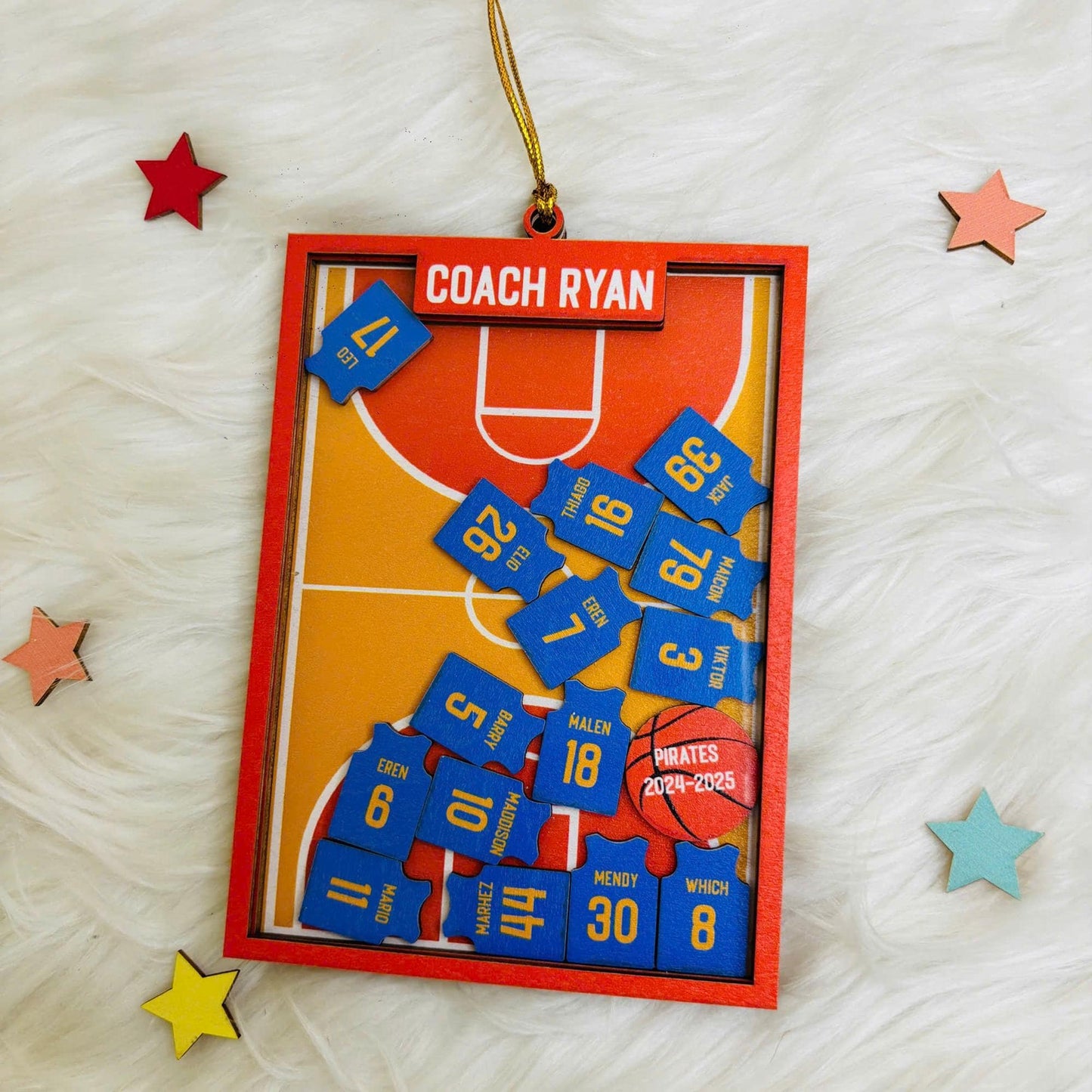 Personalized Basketball 4d Shaker Ornament, Custom Jersey's Name & Number, Basketball Players Ornament, Gift For Christmas