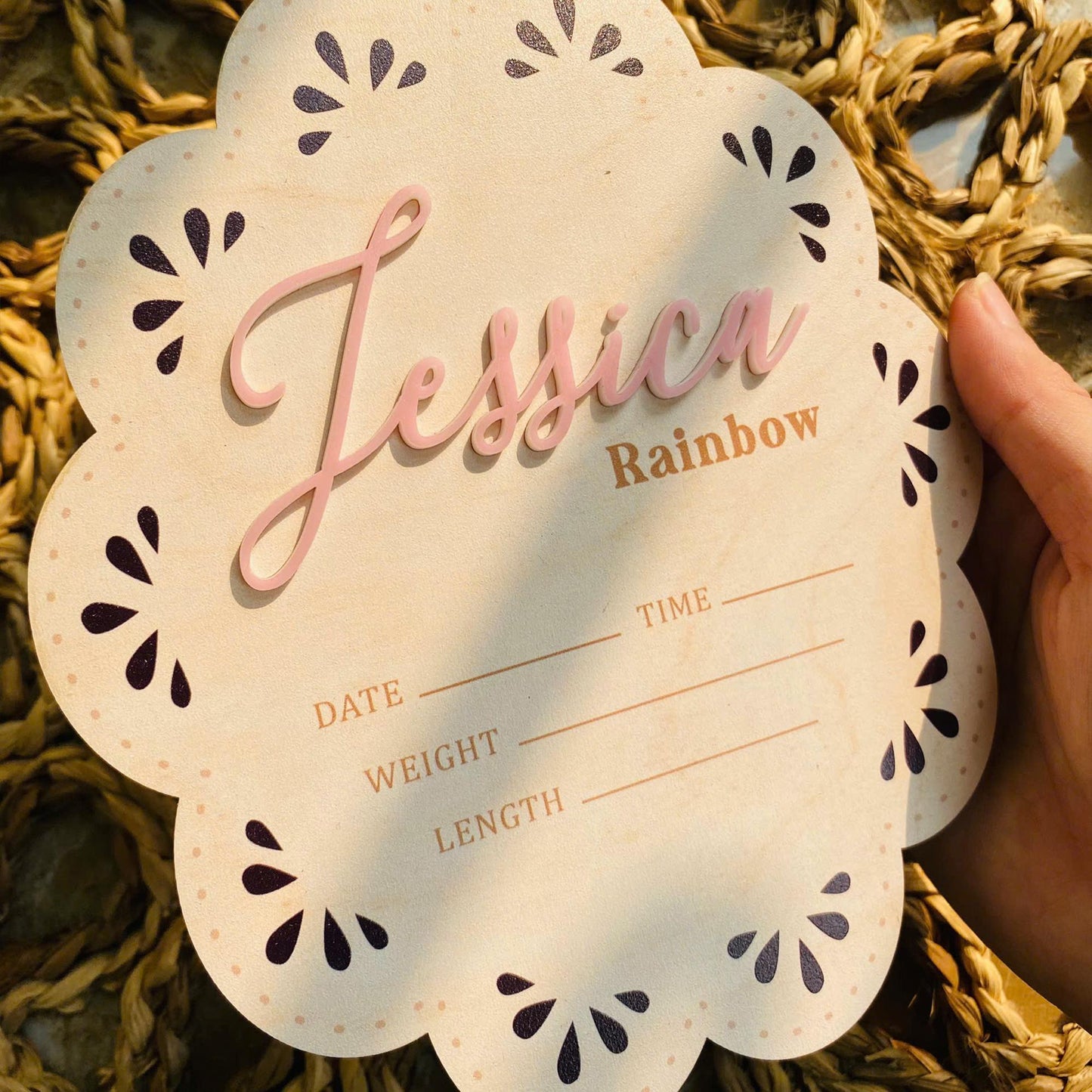 Custom Baby Announcement Sign, Birth Stats Sign, Birth Announcement Gift, 3d Baby Name Sign, Baby Sign