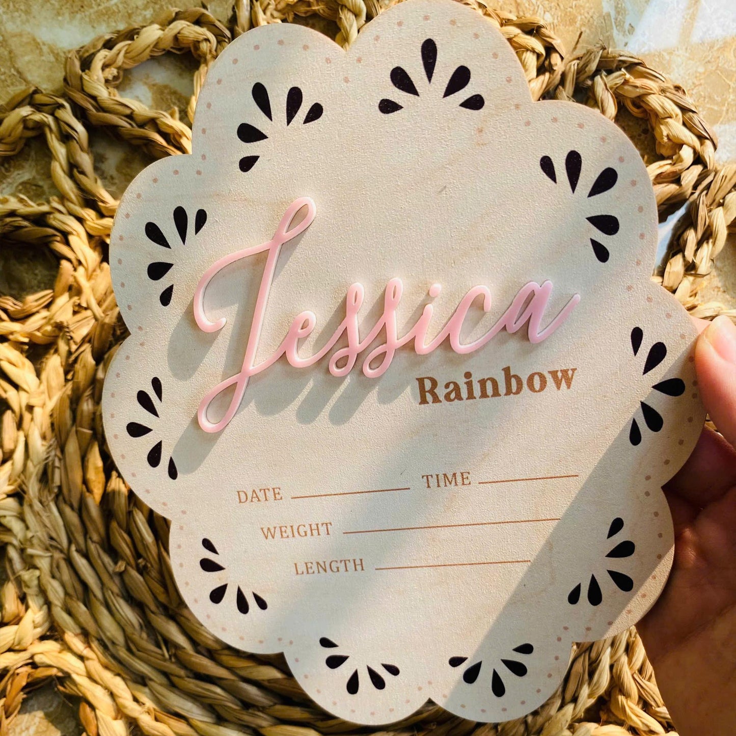 Custom Baby Announcement Sign, Birth Stats Sign, Birth Announcement Gift, 3d Baby Name Sign, Baby Sign
