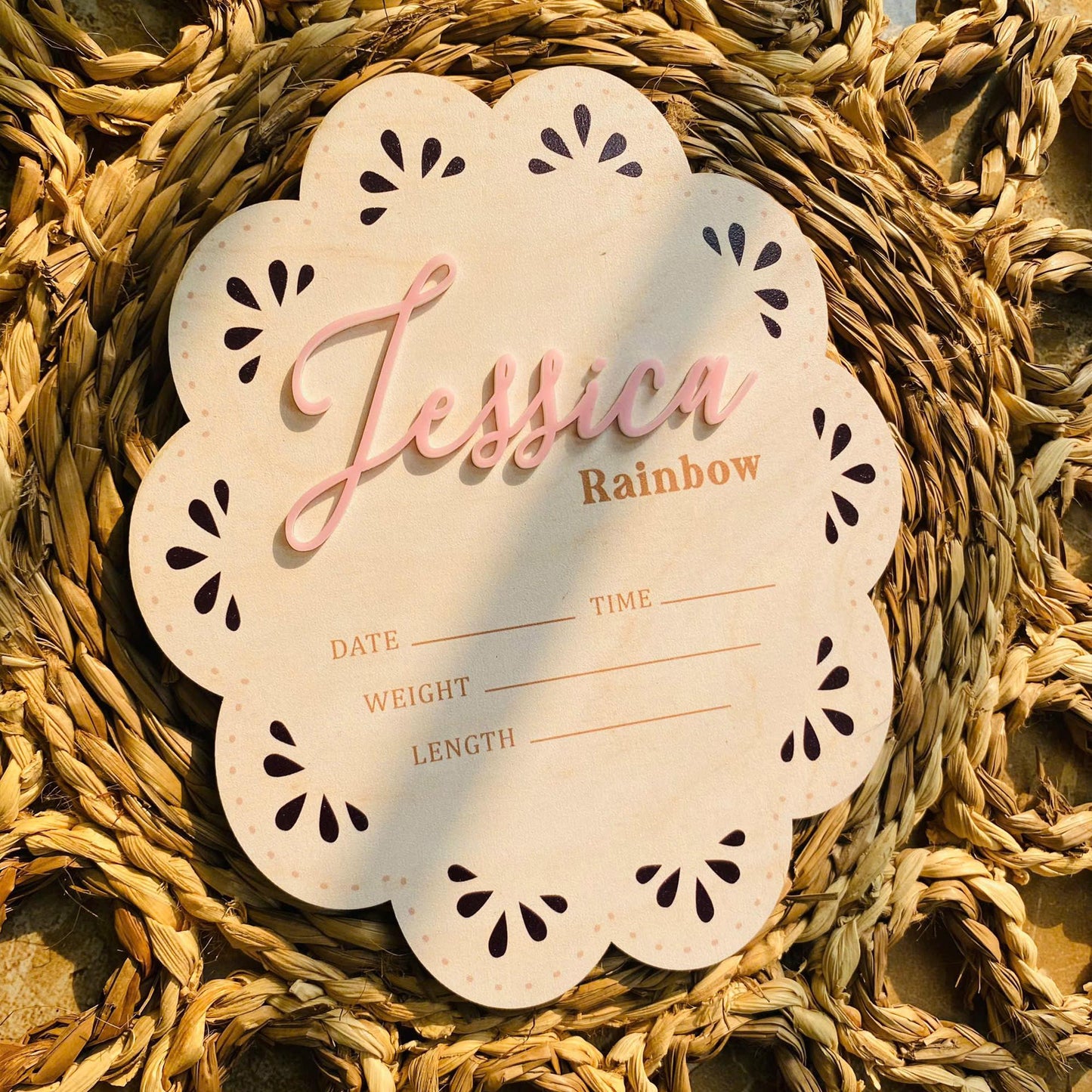 Custom Baby Announcement Sign, Birth Stats Sign, Birth Announcement Gift, 3d Baby Name Sign, Baby Sign