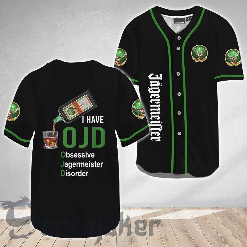 Jagermeister I Have Ojd Black Baseball Jersey, Jagermeister Logo Printed Baseball Jersey, Jagermeister Liqueur Unisex Baseball Jersey Shirts