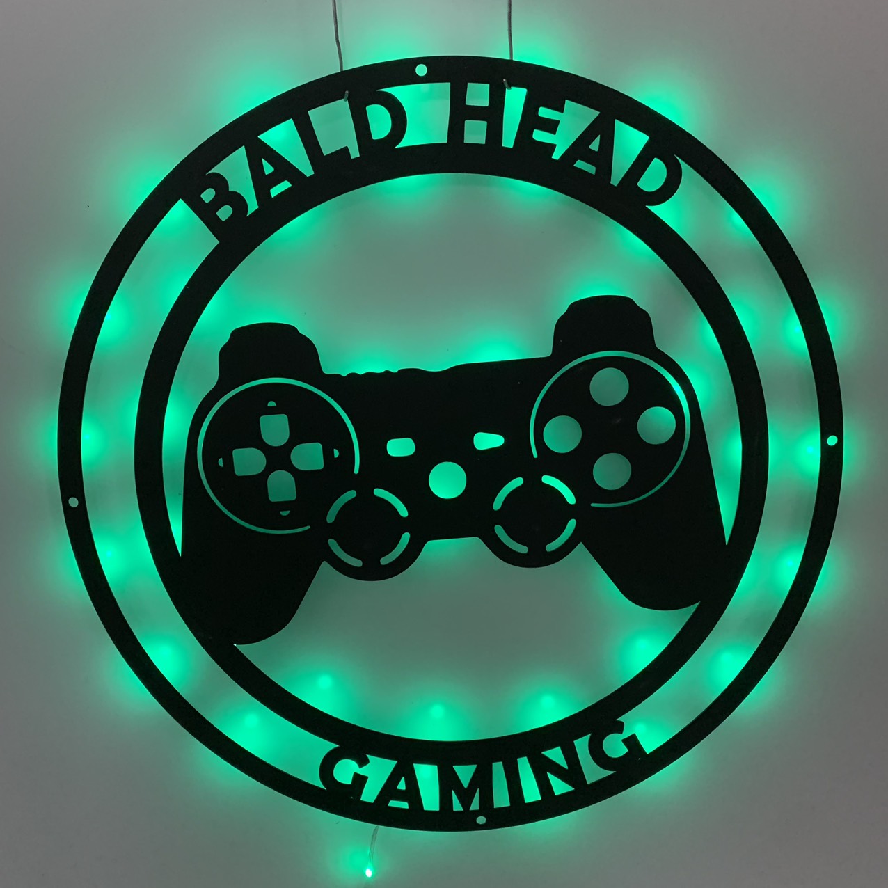 Custom Game Controller Metal Wall Art With Led Lights, Personalized Gamer Metal Name Sign, Game Zone Kids Nursery Metal Wall Decor