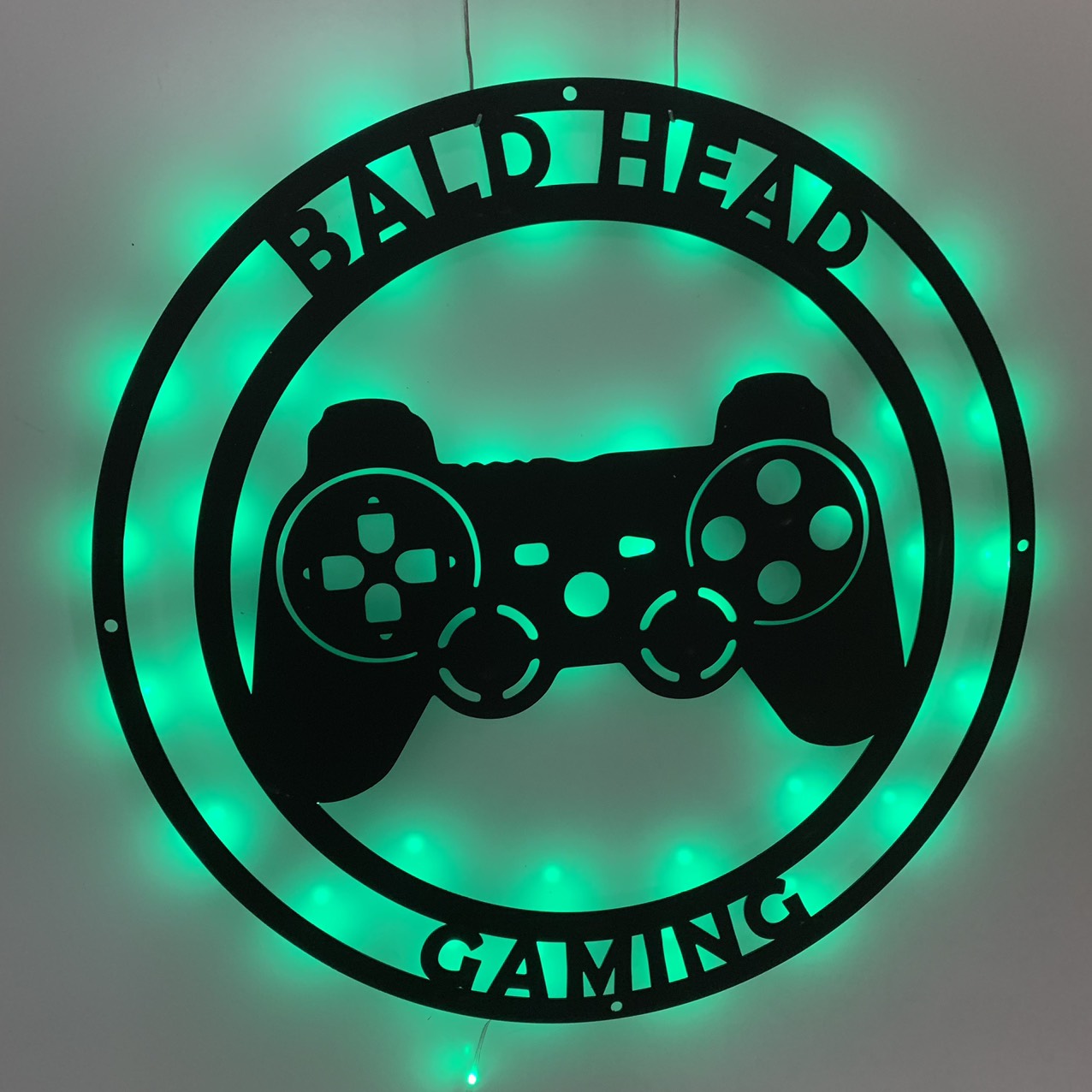 Custom Game Controller Metal Wall Art With Led Lights, Personalized Gamer Metal Name Sign, Game Zone Kids Nursery Metal Wall Decor