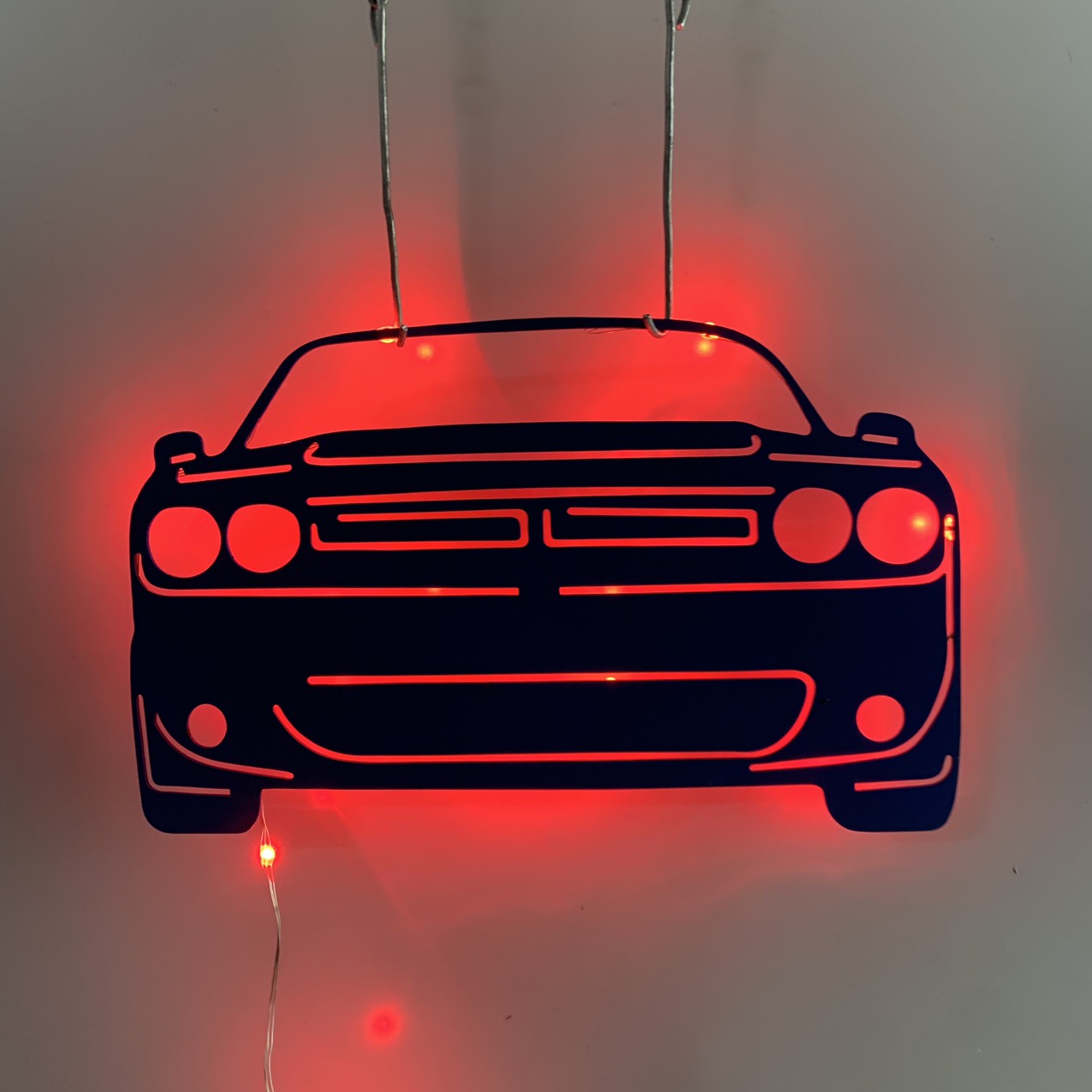 Custom Car Metal Sign With Led Light, Custom Car Metal Wall Art, Personalized Your Own Car Metal Wall Led Sign, Car Garage Metal Sign