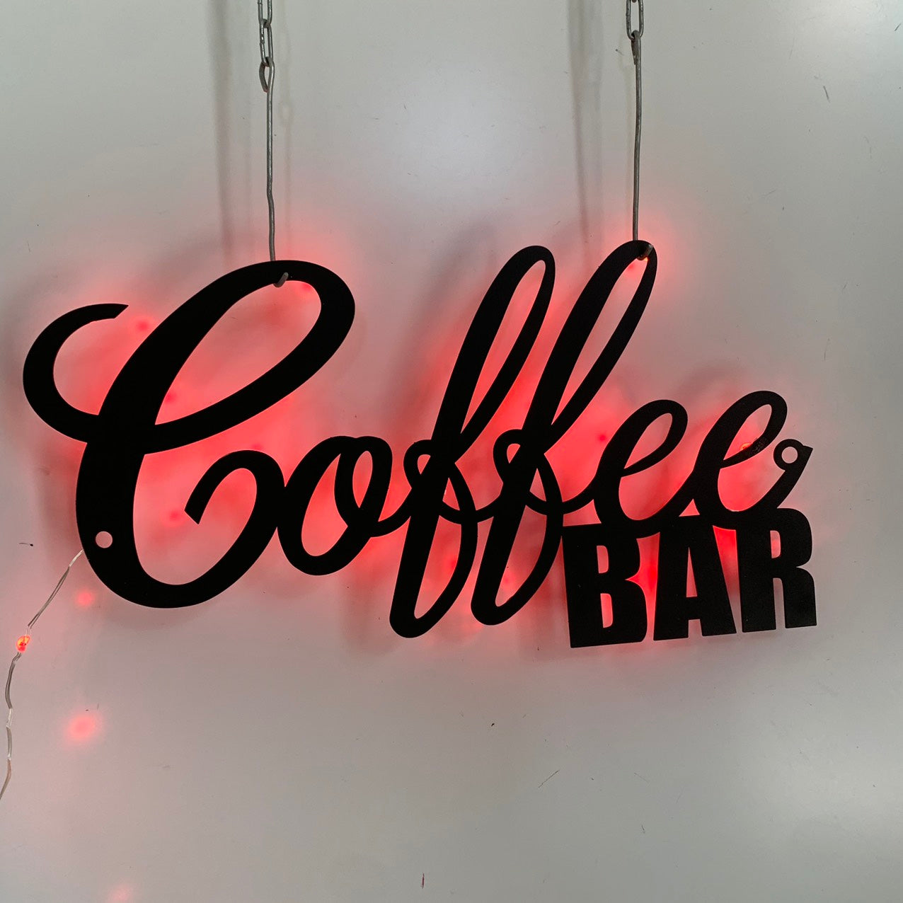 Personalized Coffee Bar Metal Sign With Led Light, Coffee Shop Metal Decor, Custom Coffee Metal Wall Sign, Coffee Time Metal Wall Art