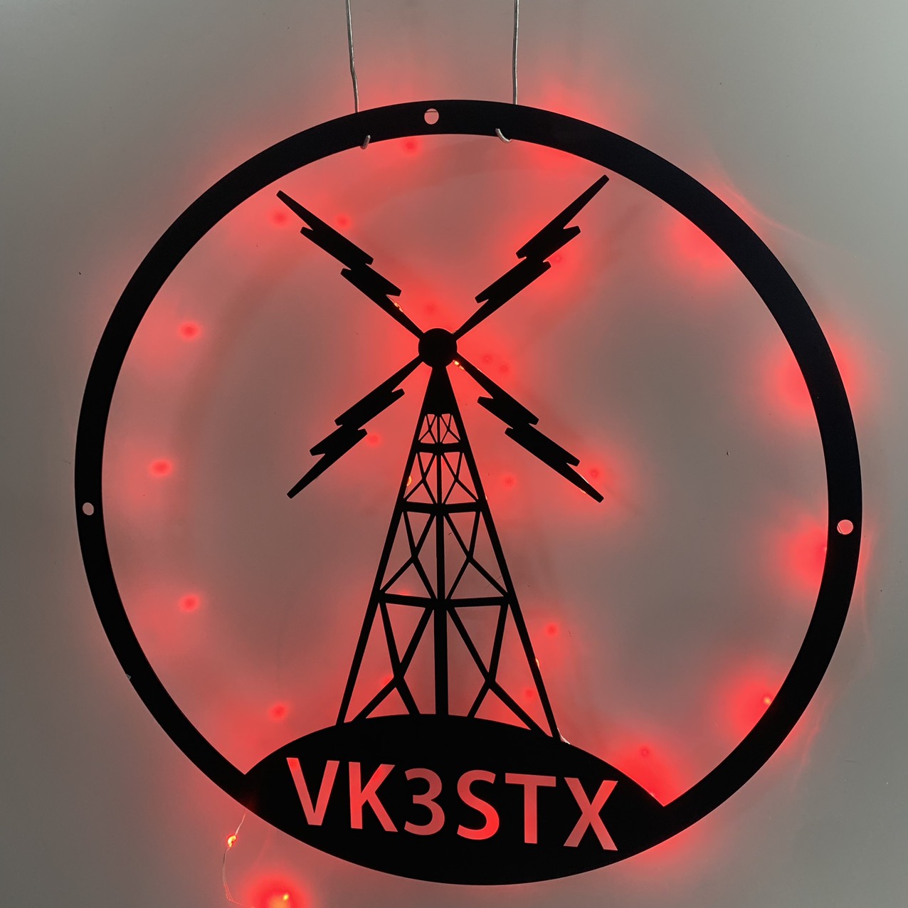 Custom Ham Radio Metal Wall Art With Led Lights, Personalized Radio Operator Metal Name Sign, Amateur Radio Metal Sign Wall Led Decor
