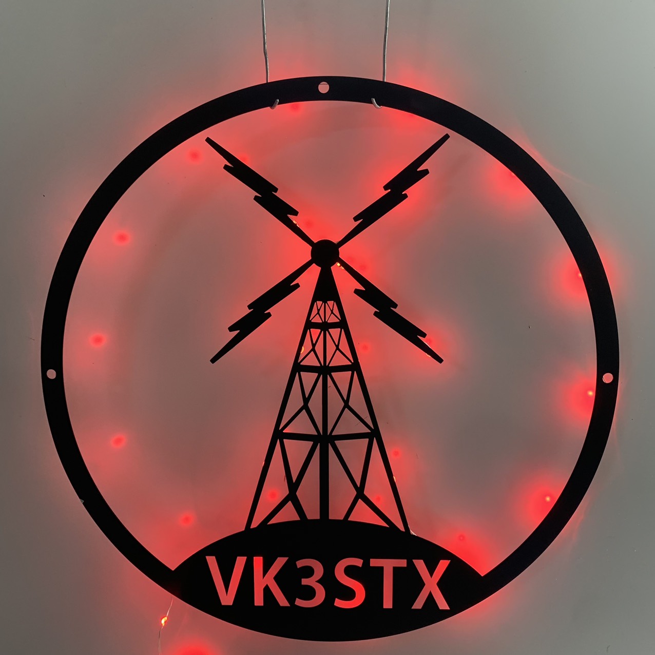 Custom Ham Radio Metal Wall Art With Led Lights, Personalized Radio Operator Metal Name Sign, Amateur Radio Metal Sign Wall Led Decor