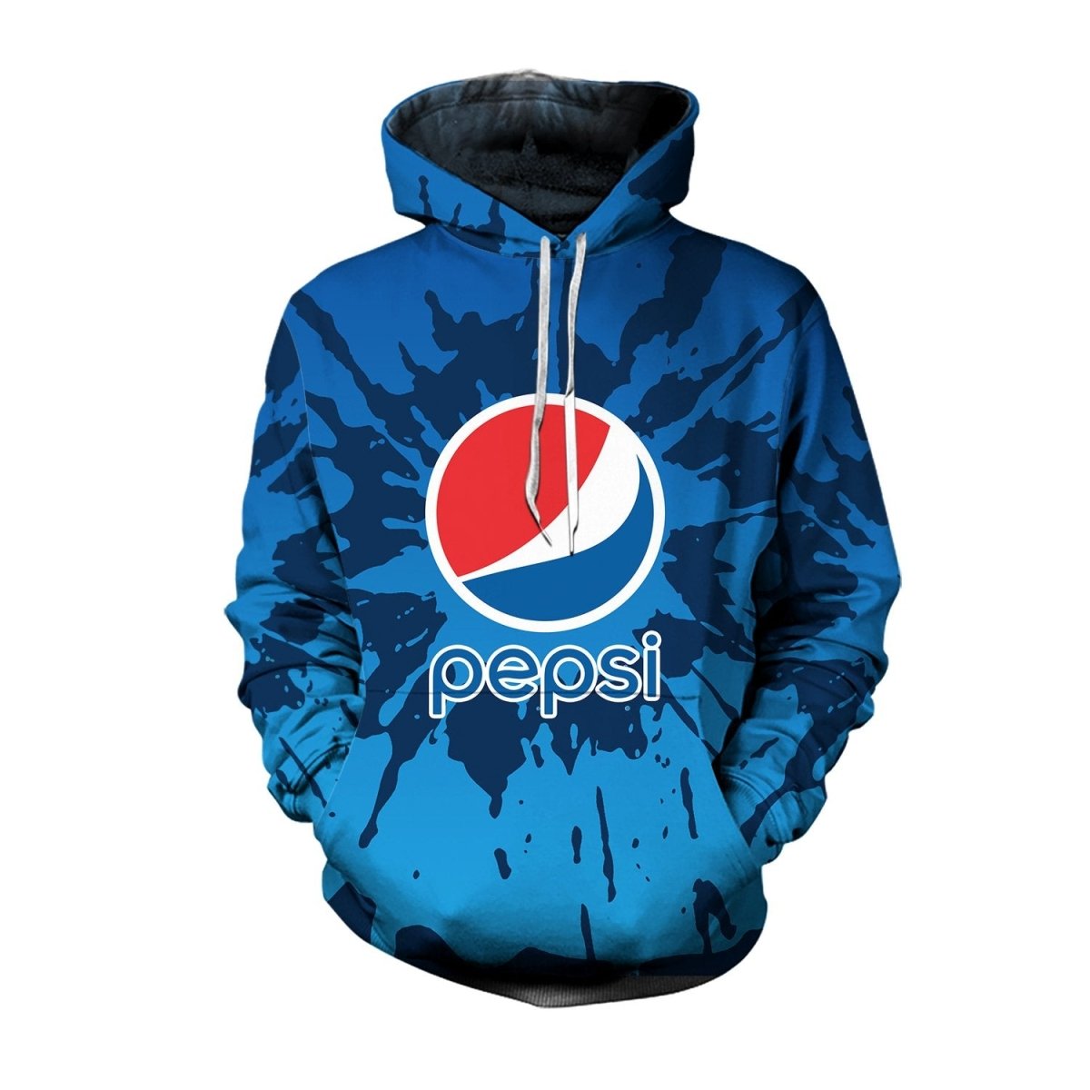 Pepsi Tie Dye Pullover Hoodie & Zip Hoodie, Pepsi Tie Dye 3D Printed Unisex Hoodie