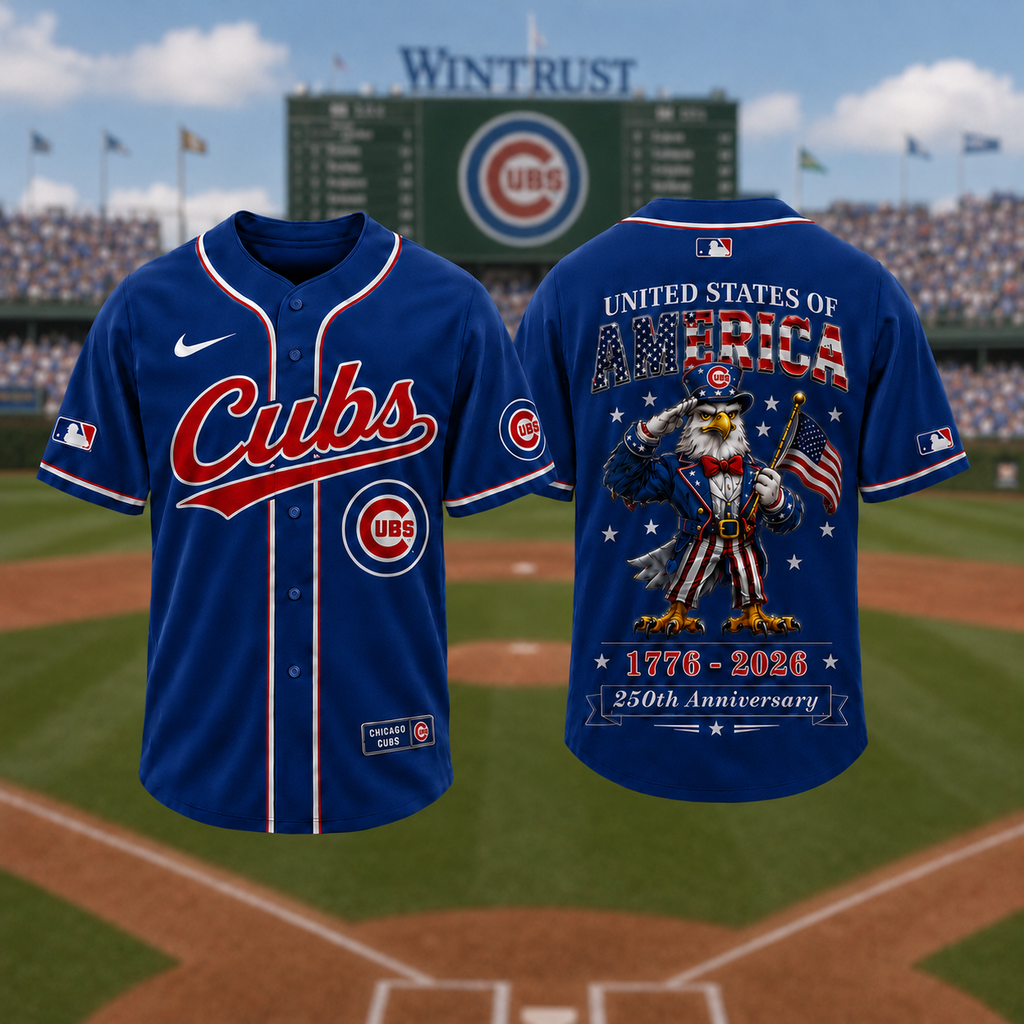C.cubs | Premium M.l.b American 250 3d Jersey