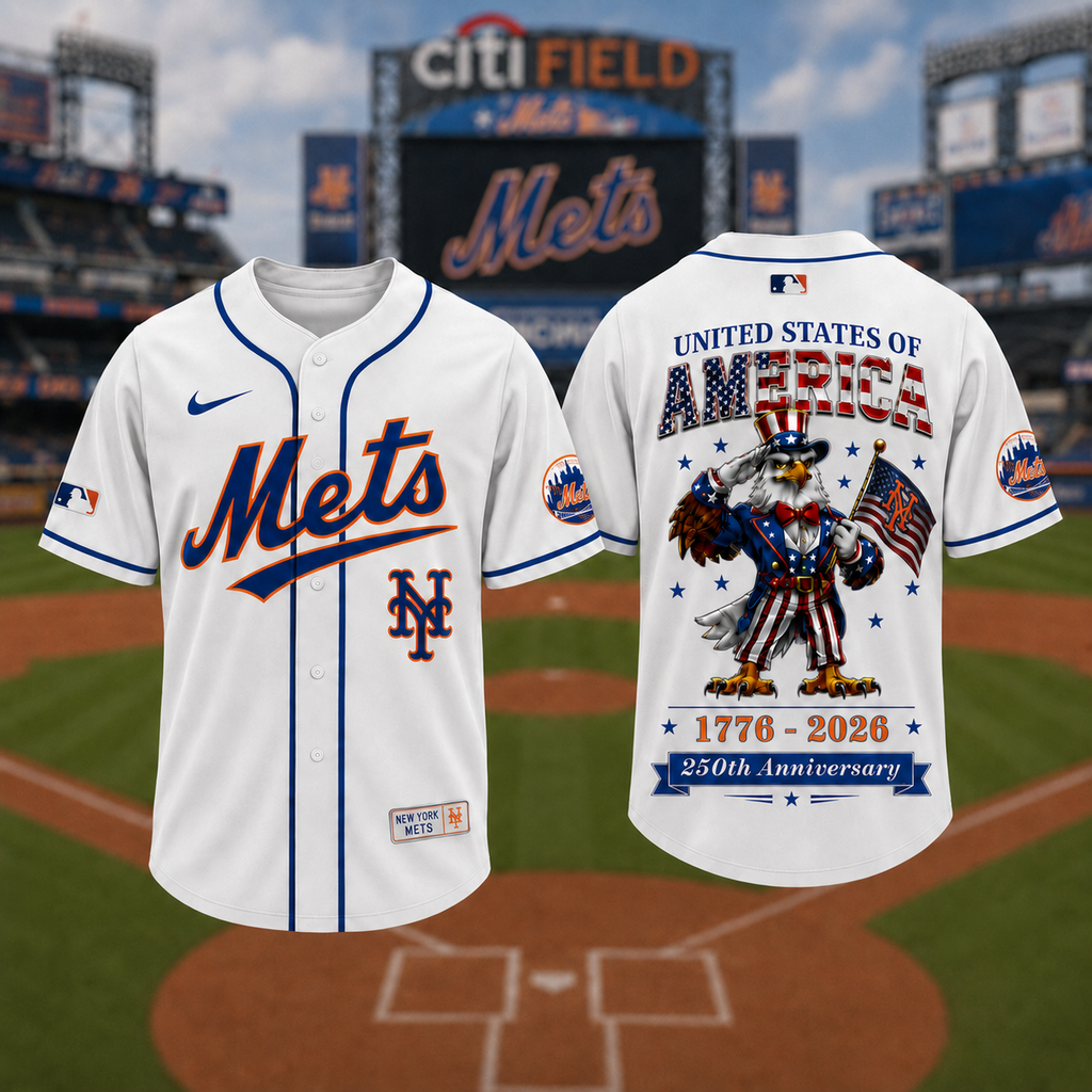 N.y.mets | Premium M.l.b American 250 3d Jersey