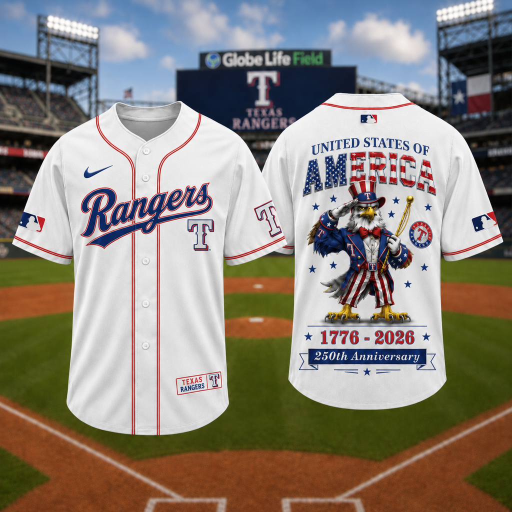 T.rangers | Premium M.l.b American 250 3d Jersey