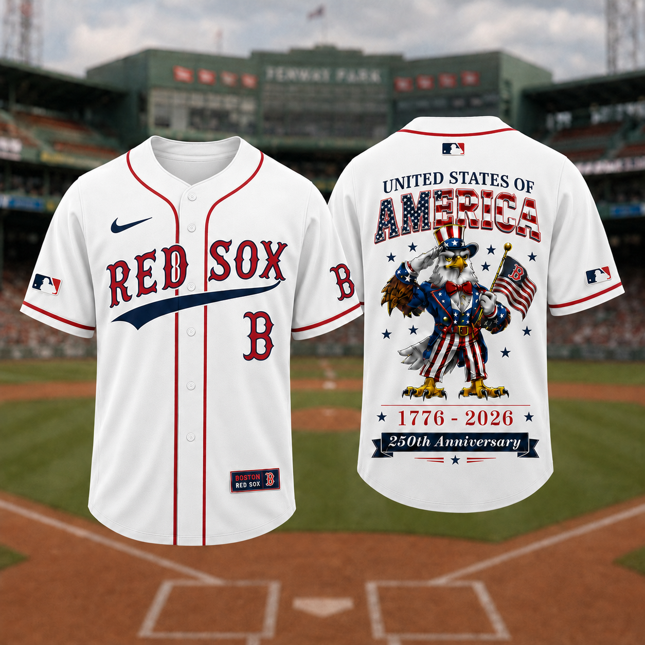 B.red Sox | Premium M.l.b American 250 3d Jersey
