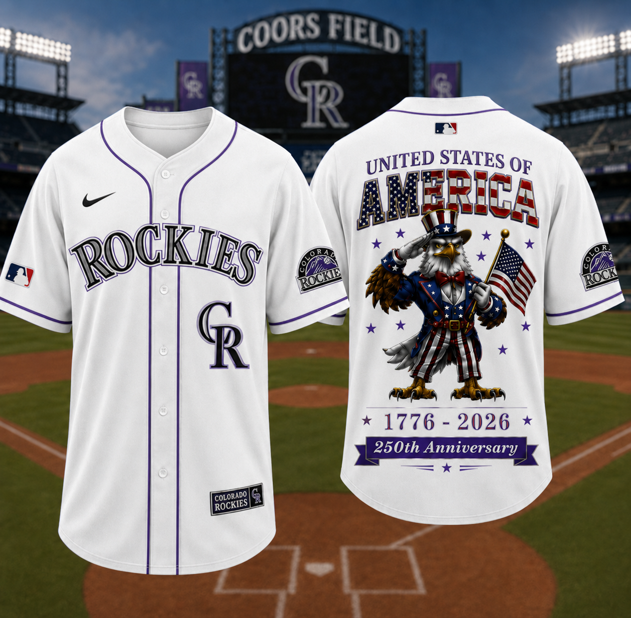 C.rockies | Premium M.l.b American 250 3d Jersey