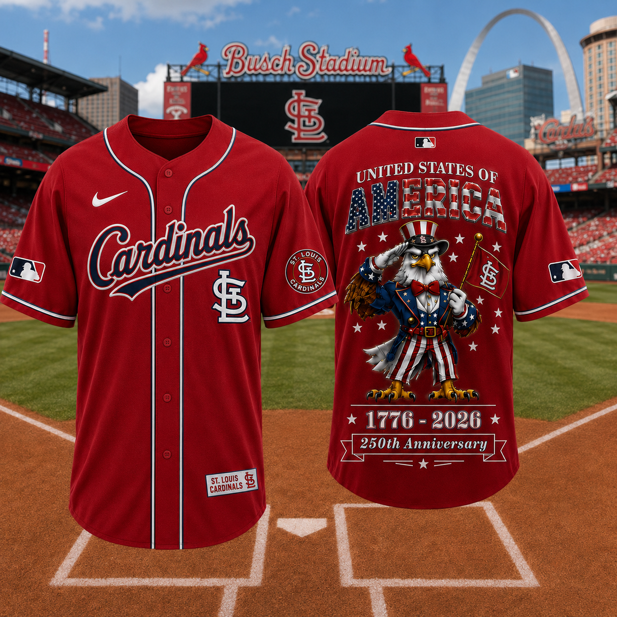 S.l.cardinals | Premium M.l.b American 250 3d Jersey