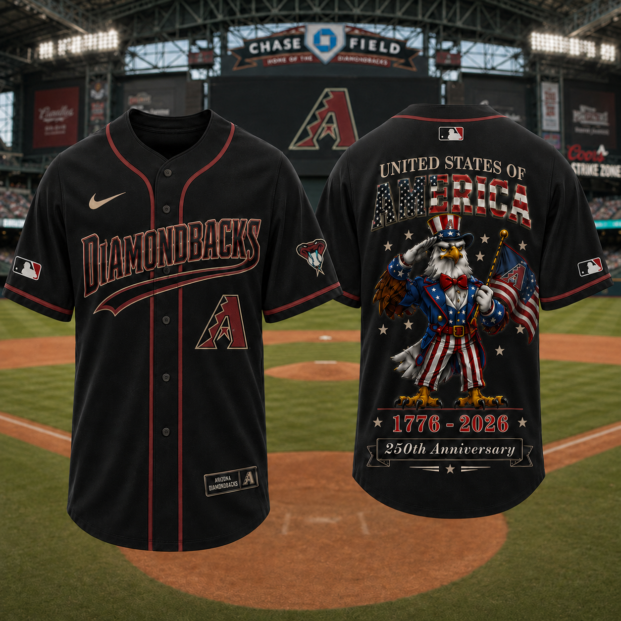 A.diamondbacks | Premium M.l.b American 250 3d Jersey