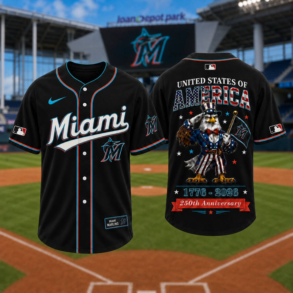 M.marlins | Premium M.l.b American 250 3d Jersey