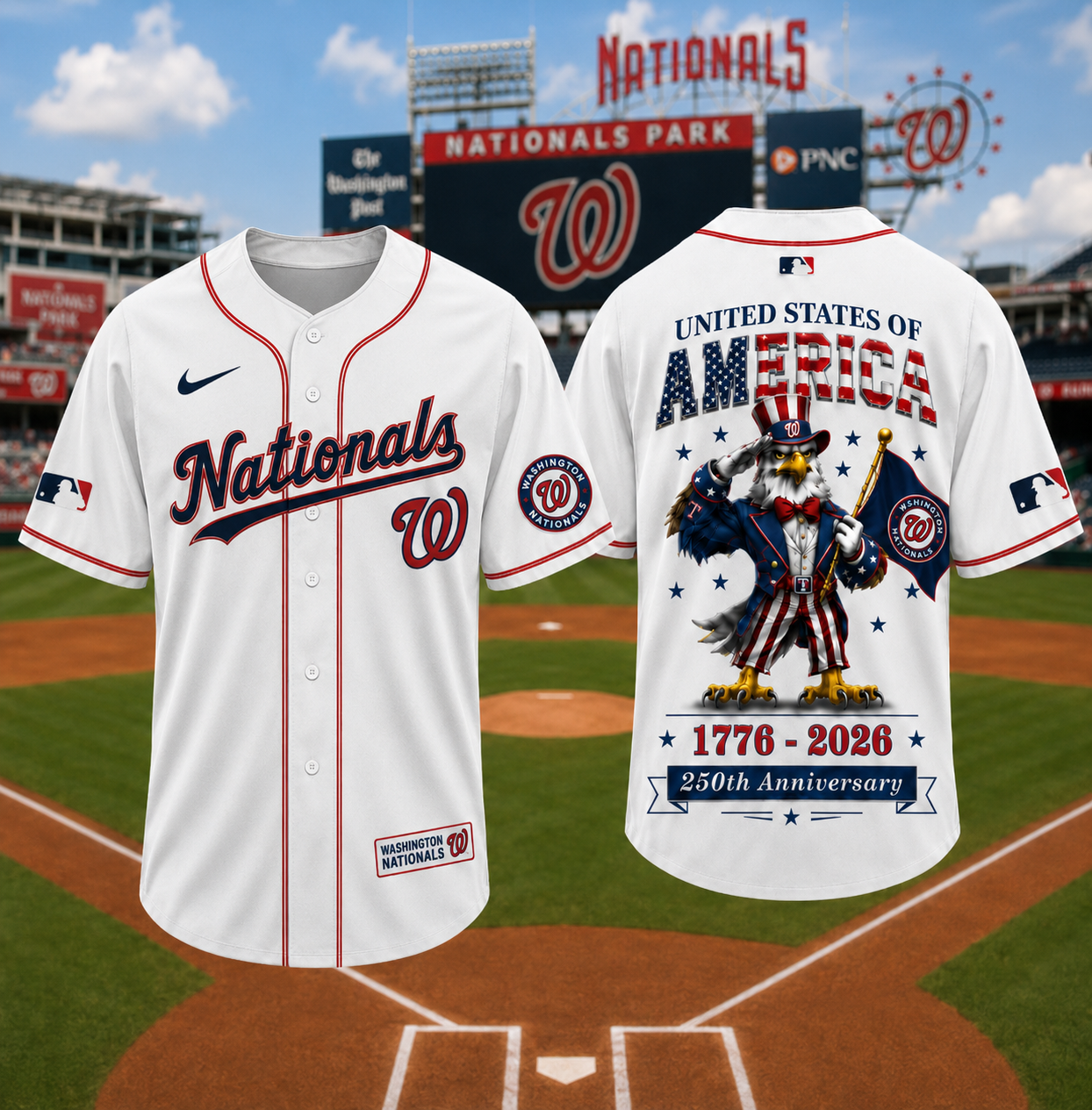 W.nationals | Premium M.l.b American 250 3d Jersey