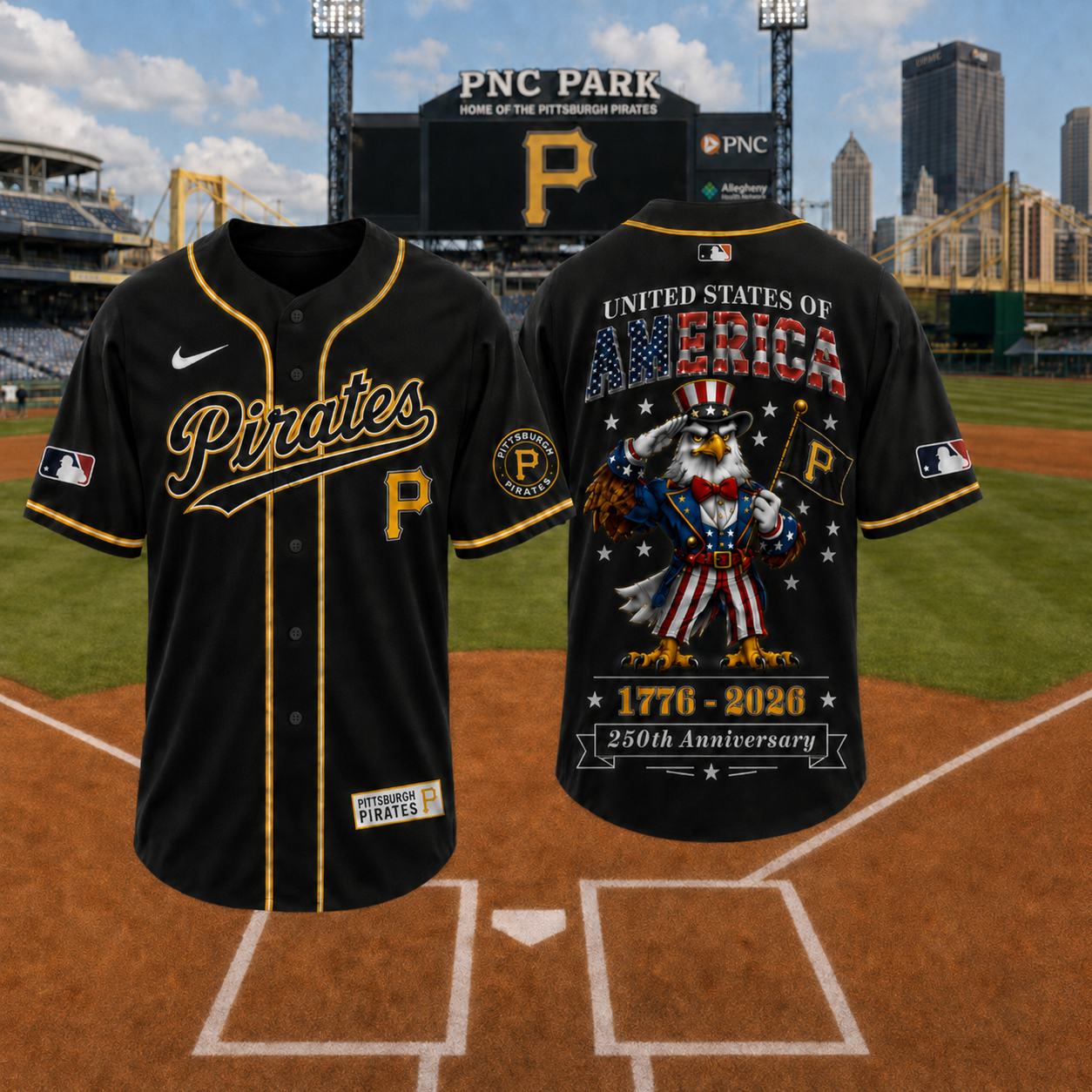 P.pirates | Premium M.l.b American 250 3d Jersey