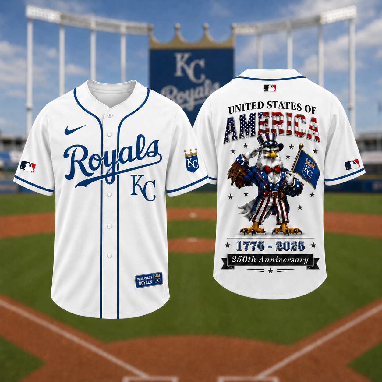 K.c.royals | Premium M.l.b American 250 3d Jersey