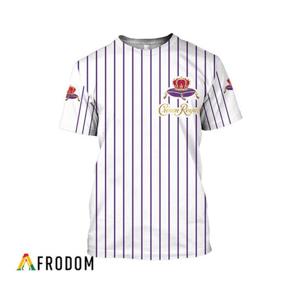 Crown Royal White Purple Striped 3d T-shirt, Crown Royal All Over Printed 3d T-shirt, Crown Royal Logo Unisex 3d T-shirt