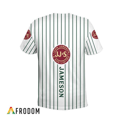 Jameson White Green Striped 3d T-shirt, Jameson Whiskey All Over Printed 3d T-shirt, Jameson Whiskey Unisex 3d T-shirt